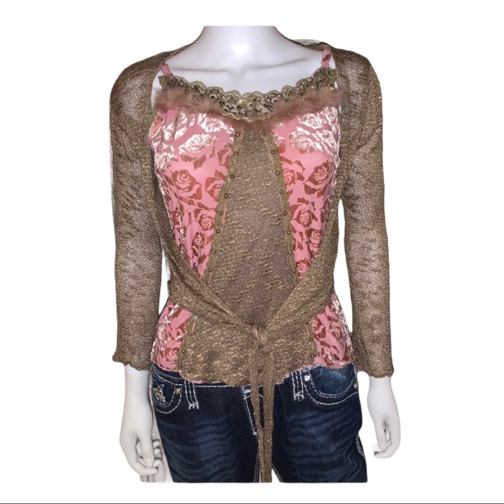 Unique Two Piece Cami & Wrap Set